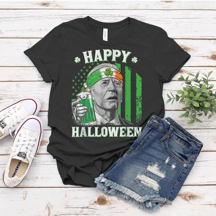 Happy Halloween Joe Biden St Patricks Day Leprechaun Hat Women T-shirt Funny Gifts