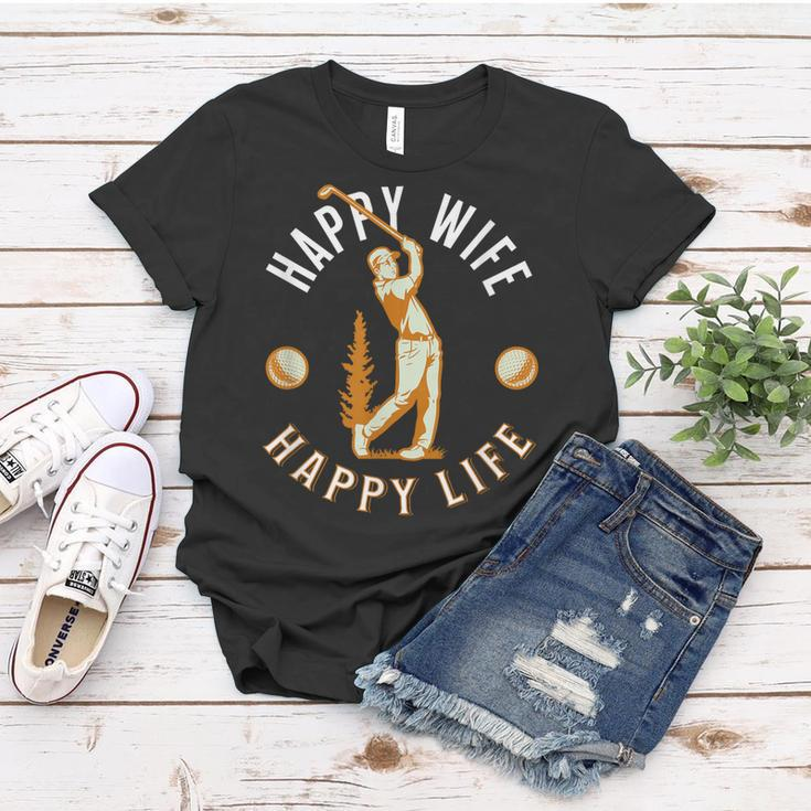 Happy Wife Happy Life - Funny Golf Game For Happy Marriage Women T-shirt Unique Gifts