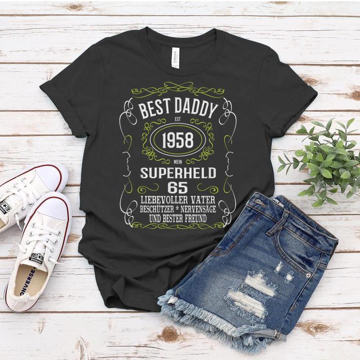 Herren 65 Geburtstag Mann Geschenk Best Daddy Papa Vater 1958 Frauen Tshirt Lustige Geschenke