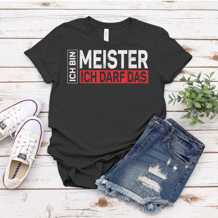 Herren Ich Bin Meister Ich Darf Das Meisterprüfung Geschenk Frauen Tshirt Lustige Geschenke