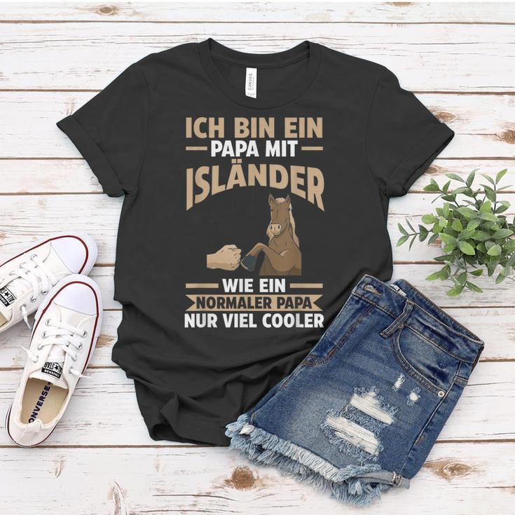 Herren Pferd Isländer Papa Vater Vatertag Reiter Frauen Tshirt Lustige Geschenke