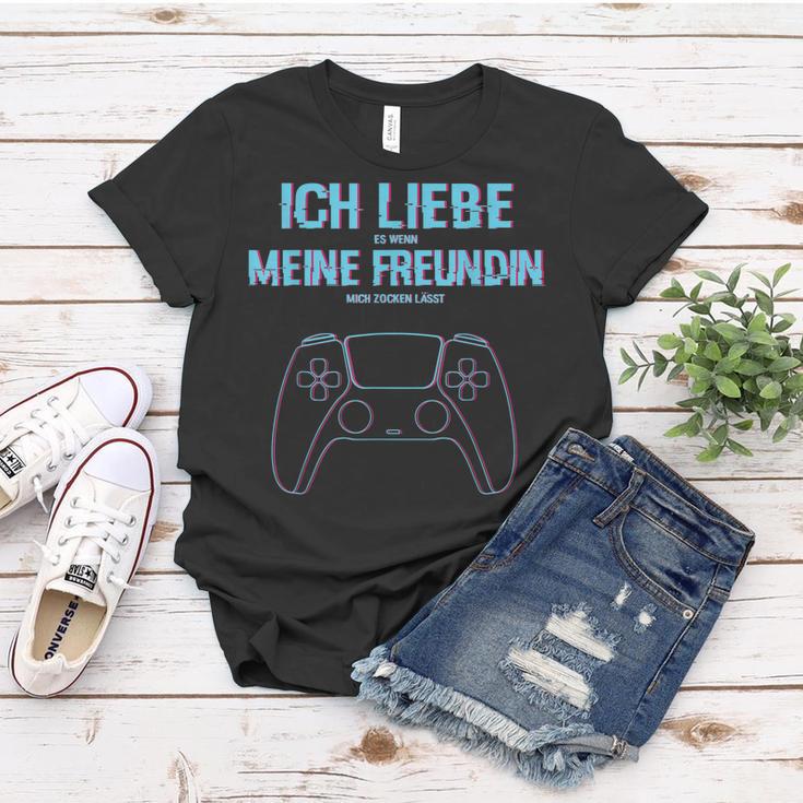 Herren Zocken Ich Liebe Meine Frau Gaming Ps5 Konsole Gamer Frauen Tshirt Lustige Geschenke