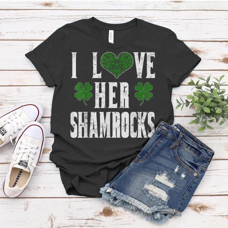I Love Her Shamrocks Funny Couples St Patricks DayShirt Women T-shirt Unique Gifts