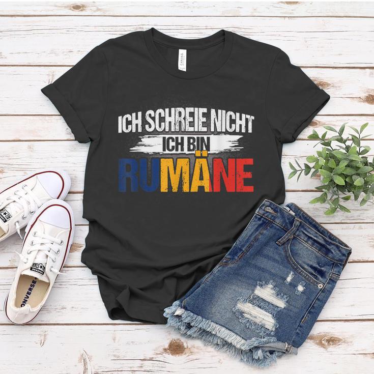 Ich Schreie Nicht Ich Bin Rumäne Rumänien Rumänisch Frauen Tshirt Lustige Geschenke