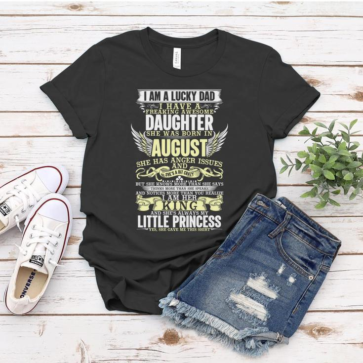 Im A Lucky Dad I Have A Freaking Awesome Daughter Women T-shirt Unique Gifts