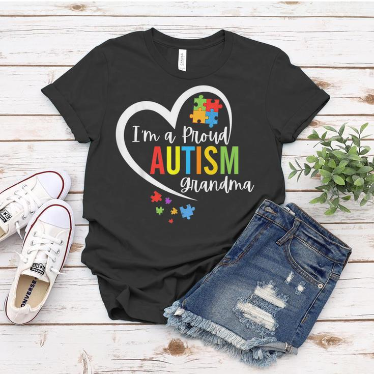 Im A Proud Grandma Love Heart Autism Awareness Puzzle Women T-shirt Unique Gifts