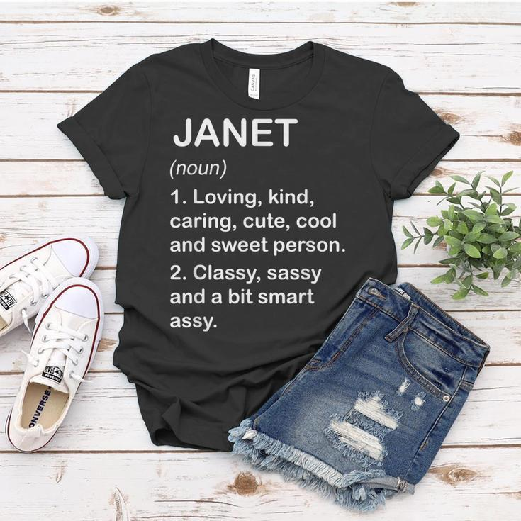 Janet Definition Personalized Custom Name Loving Kind Women T-shirt Funny Gifts