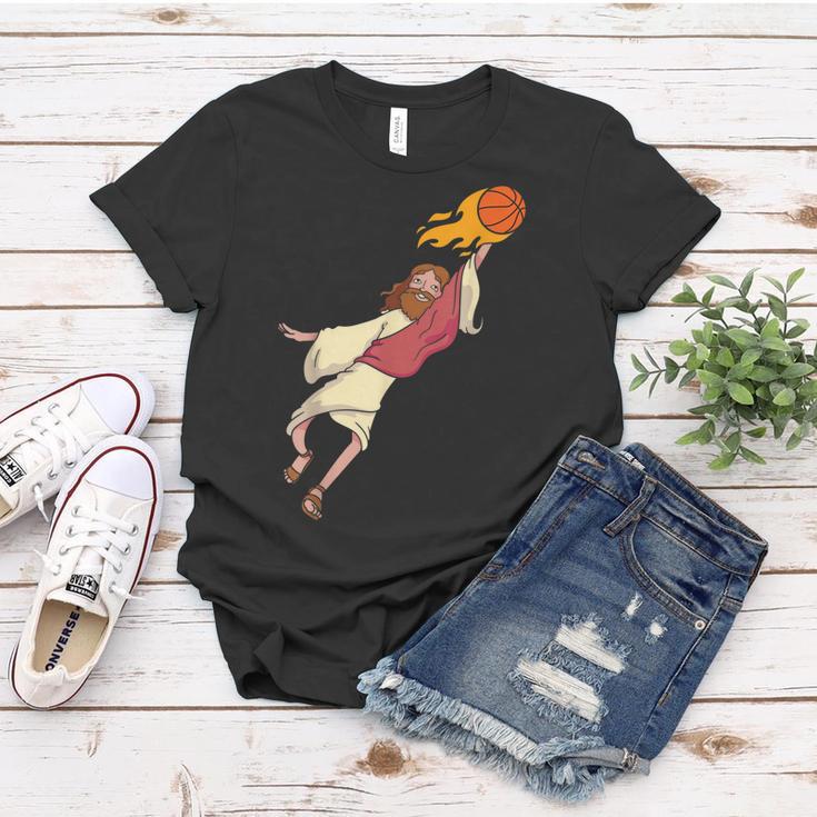 Jesus Spielt Basketball Frauen Tshirt Lustige Geschenke