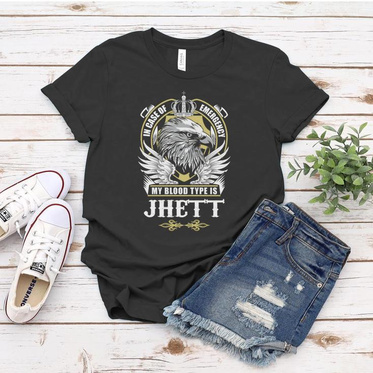 Jhett Name- In Case Of Emergency My Blood Women T-shirt Funny Gifts