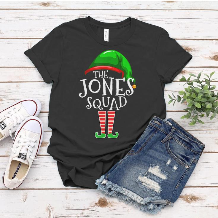 Jones Squad Elf Group Matching Family Name Christmas Gift Women T-shirt Unique Gifts