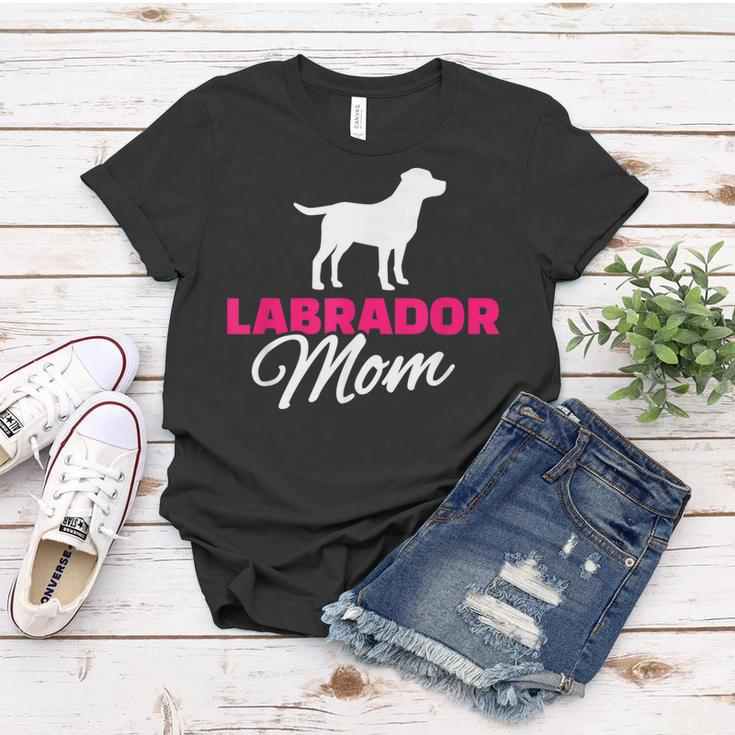 Labrador Mom Frauen Tshirt mit Hunde-Silhouette, Ideal für Hundefreundinnen Lustige Geschenke