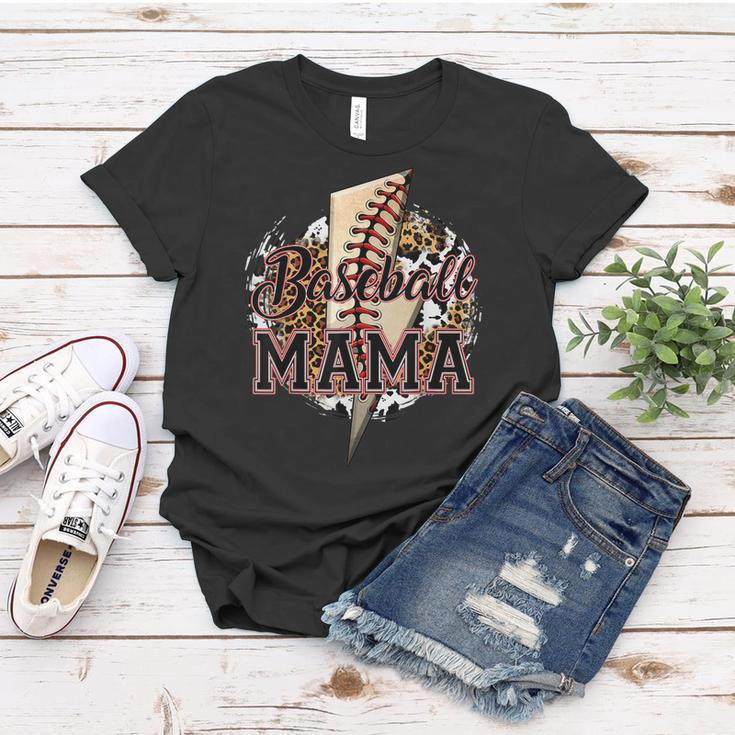 Leopard Baseball Mama Lightning Bolt Sport Mom Mothers Day Women T-shirt Personalized Gifts