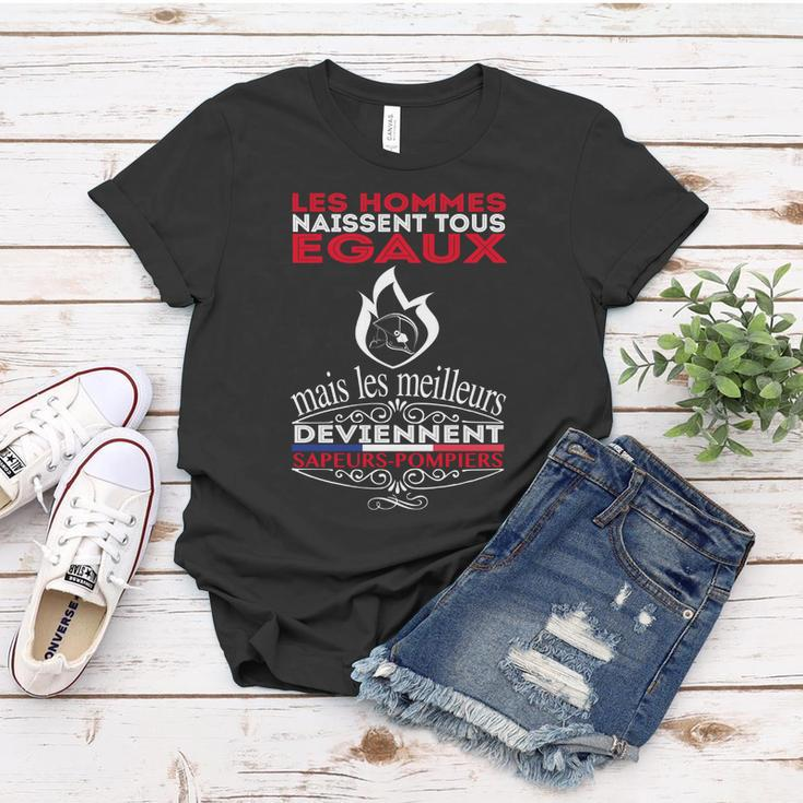 Les Meilleurs Deviennent Sapeurs-Pompiers Women T-shirt Lustige Geschenke