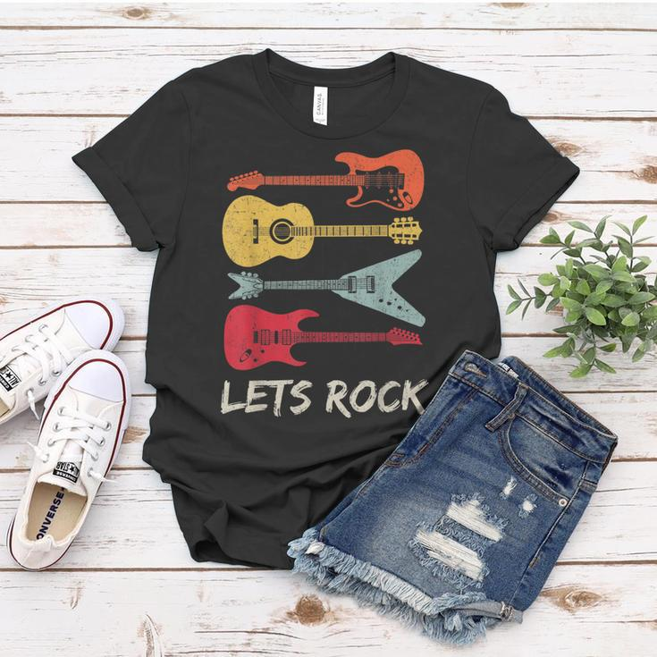 Lets Rock N Roll Guitar Retro Gift Men Women Women T-shirt Unique Gifts
