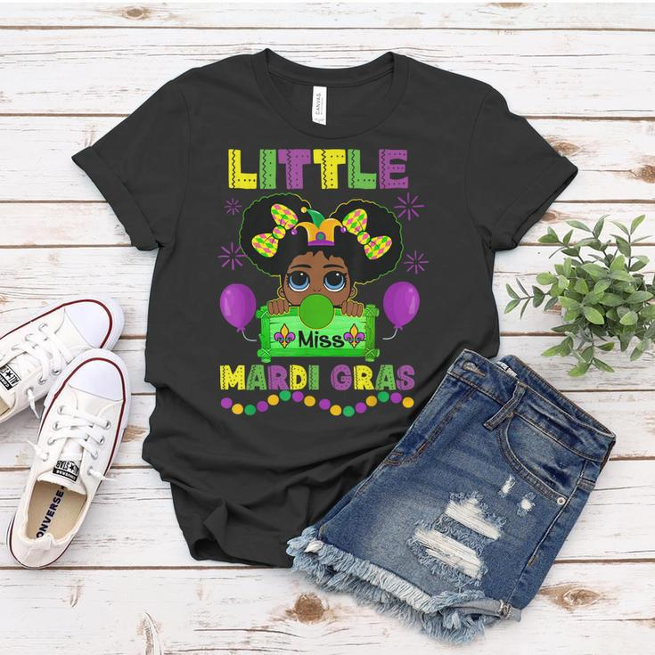 Little Miss Beads Mardi Gras Parade Cute Black Girl Princess V2 Women T-shirt Funny Gifts
