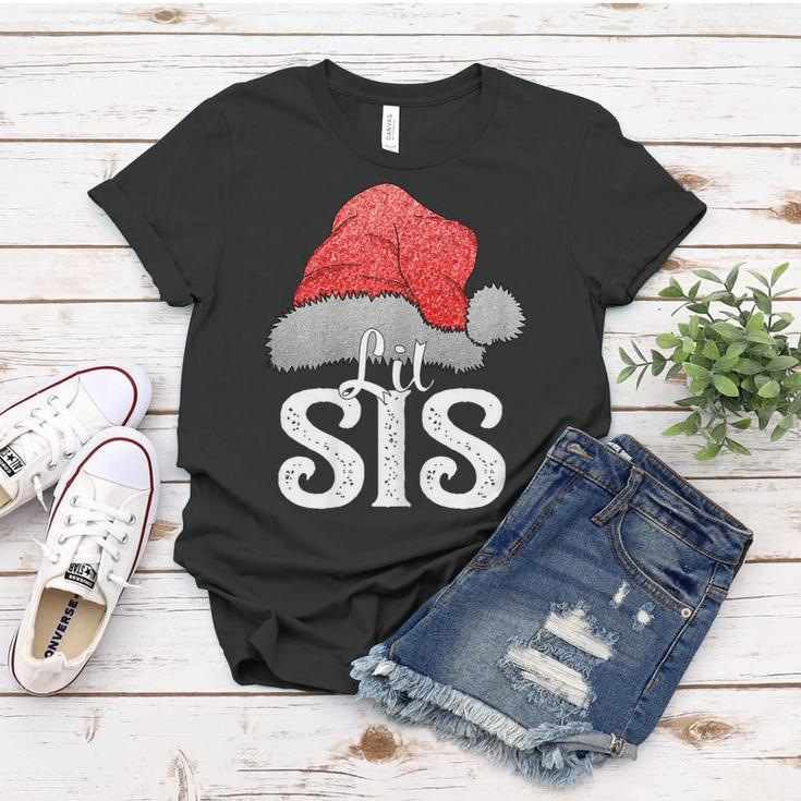 Little Sister Santa Christmas Matching Family Group Pajama Women T-shirt Unique Gifts