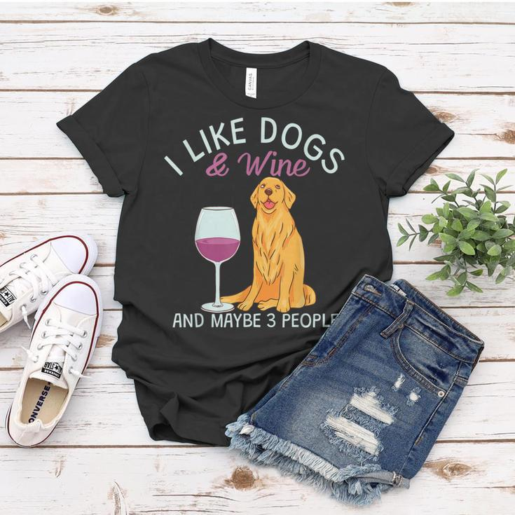 Lustig Ich Mag Hund Und Wein Frauen Tshirt Lustige Geschenke