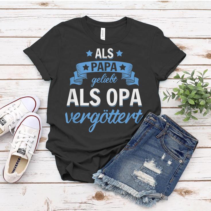 Mann Sohn Opa Vati Vater Als Papa Geliebt Als Opa Vergöttert Frauen Tshirt Lustige Geschenke