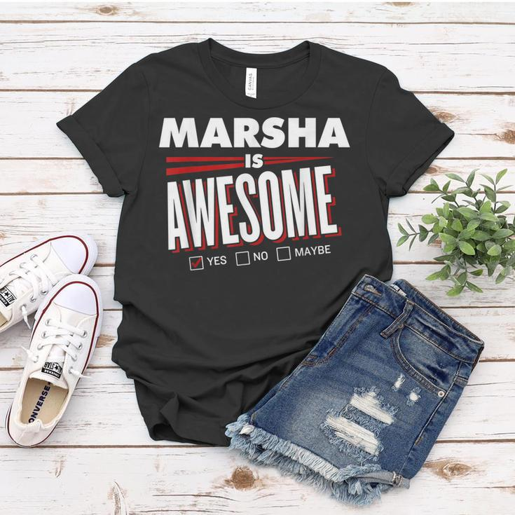 Marsha Is Awesome Family Friend Name Funny Gift Women T-shirt Funny Gifts