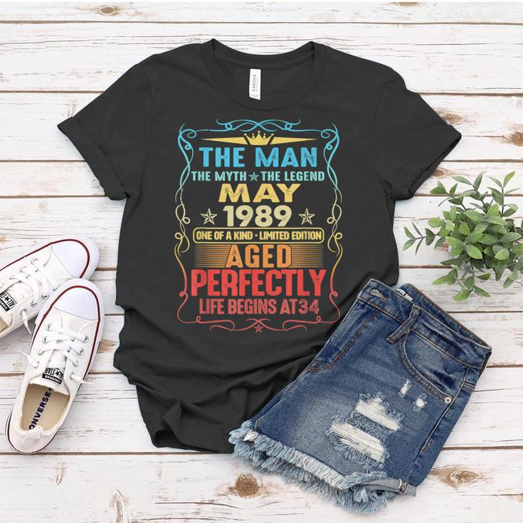 May 1989 The Man Myth Legend 34 Year Old Birthday Gifts Women T-shirt Funny Gifts