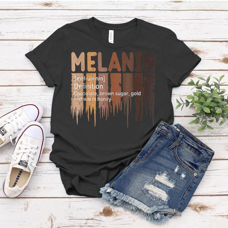 Melanin Definition African American Black Pride Melanin Women T-shirt Funny Gifts