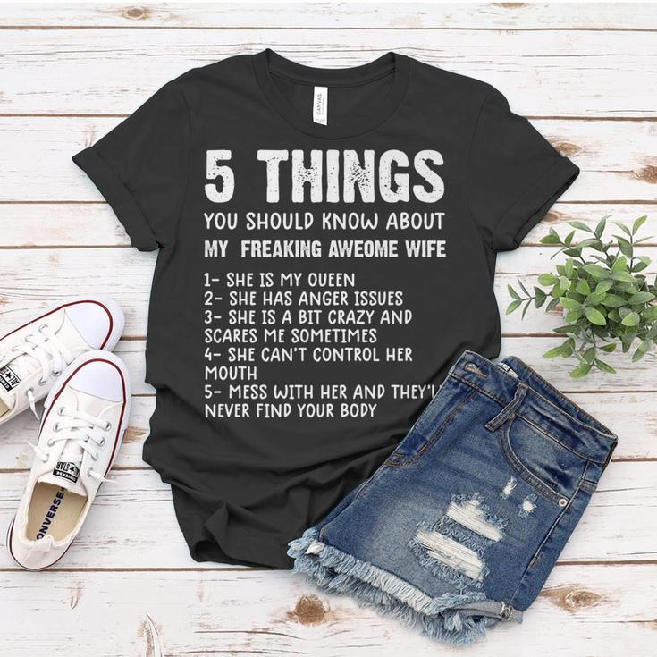 Mens 5 Things You Should Know About My Wife She Is My Queen V5 Women T-shirt Funny Gifts