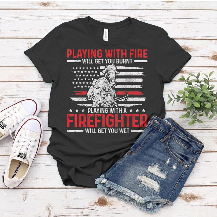 Mens Firefighter Funny Quote Fireman Patriotic Fire Fighter Gift Women T-shirt Funny Gifts