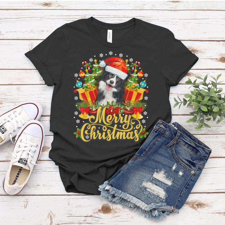 Merry Christmas Border Collie Mom Dad Christmas Women T-shirt Unique Gifts