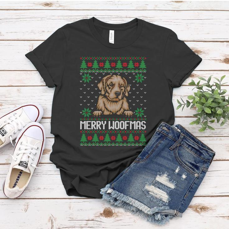 Merry Woofmas Ugly Christmas Sweater Funny Gift Women T-shirt Unique Gifts
