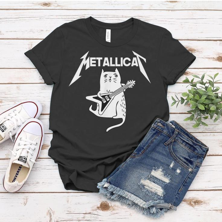 Mettalicat Rock Band Guitar Funny Christmas Gift V2 Women T-shirt Unique Gifts