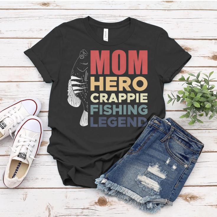 Mom Hero Crappie Fishing Legend Muttertag Frauen Tshirt Lustige Geschenke