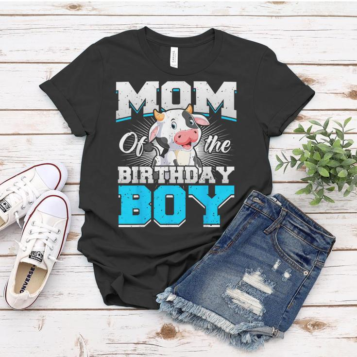 Mom Of The Birthday Boy Cow Farm Birthday Party Women T-shirt Unique Gifts