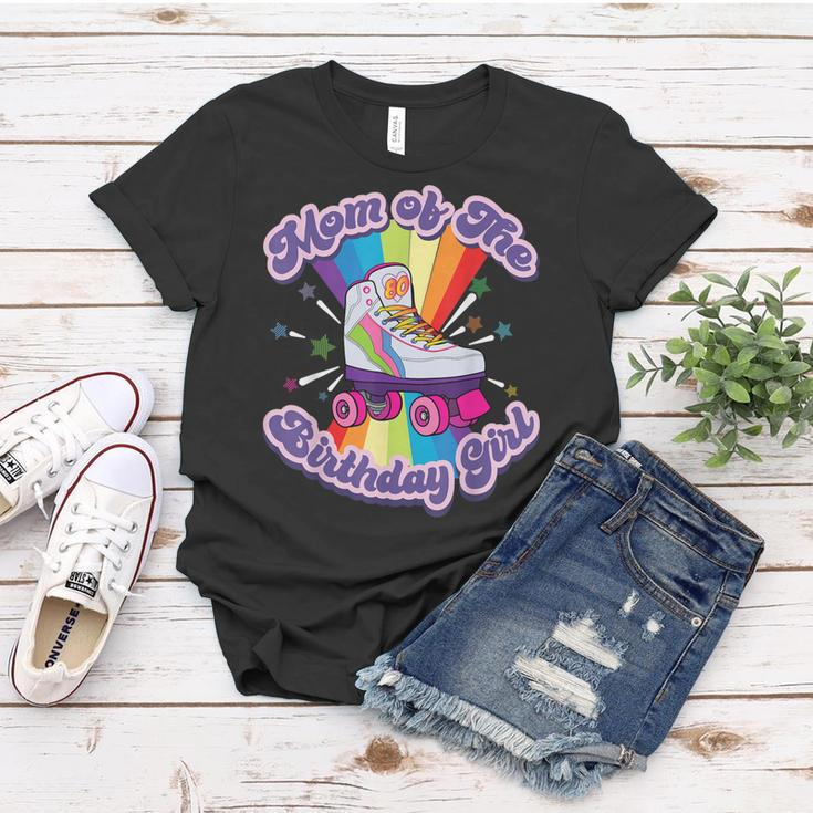 Mom Of The Birthday Girl Retro Rolling Skate Gift For Women Women T-shirt Funny Gifts