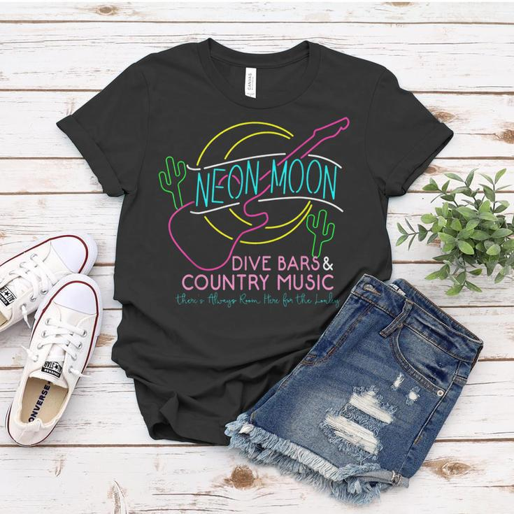 Moon Western Cactus Dive Bars & Country Music 80S 90S Women T-shirt Unique Gifts