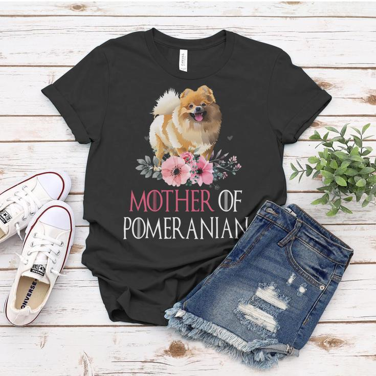 Mother Of Pomeranian Happy Mothers Day Floral Pomeranian Women T-shirt Unique Gifts