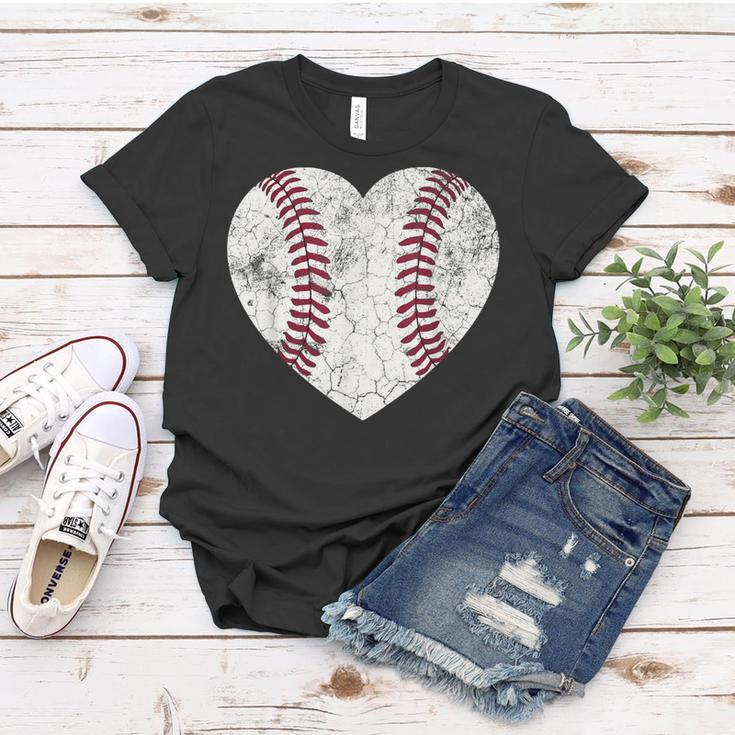 Mothers Day Gift Distressed Heart Baseball Heart Mom Mama Women T-shirt Personalized Gifts