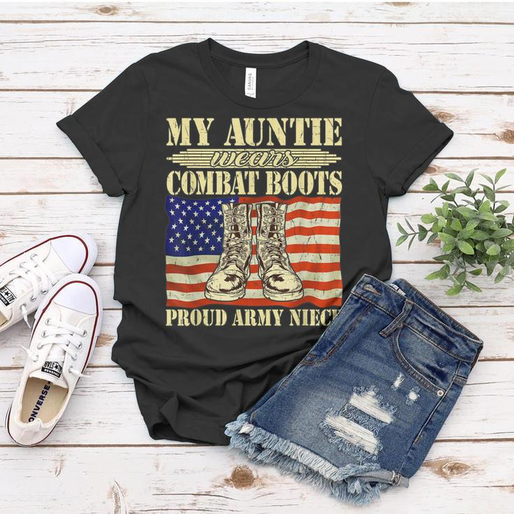 My Auntie Wears Combat Boots Military Proud Army Niece Gift Women T-shirt Unique Gifts