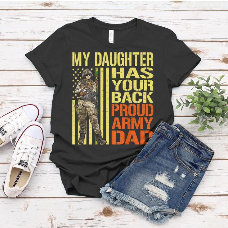My Daughter Has Your Back Military Proud Army Dad Gift Women T-shirt Funny Gifts