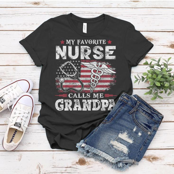 My Favorite Nurse Calls Me Grandpa Usa Flag Father Gift Gift For Mens Women T-shirt Unique Gifts