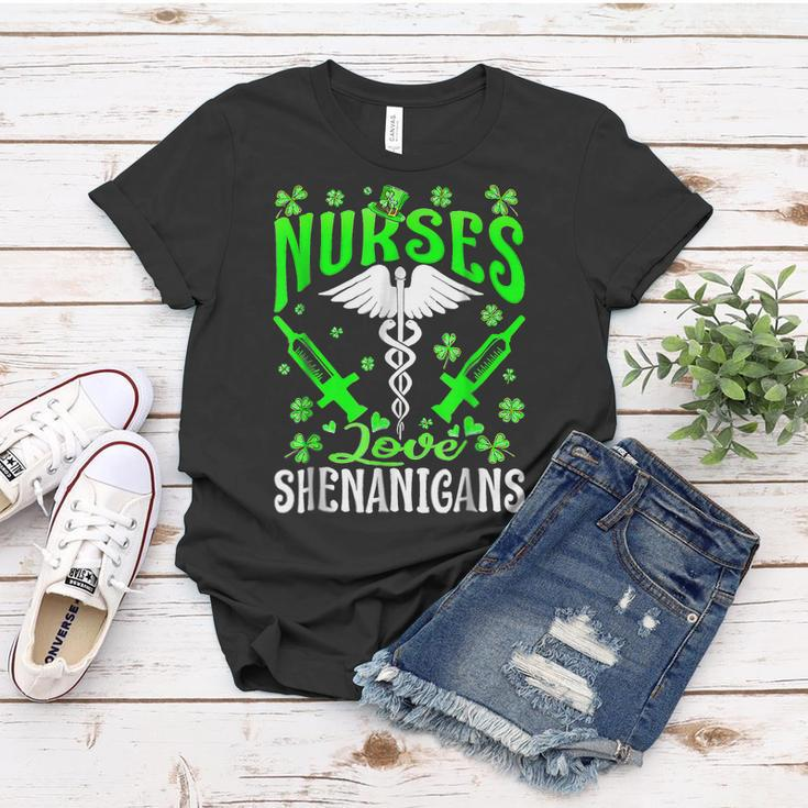 Nurses Love Shenanigans Funny St Patricks Day Nursing Women T-shirt Funny Gifts