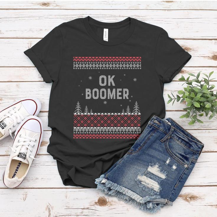 Ok Boomer Millenials Gen Z Generation Ugly Christmas Sweater Cool Gift Women T-shirt Unique Gifts