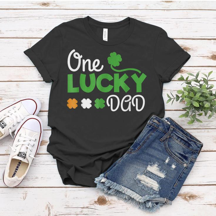 One Lucky Dad St Patricks Day Pregnancy Announcemen Women T-shirt Funny Gifts