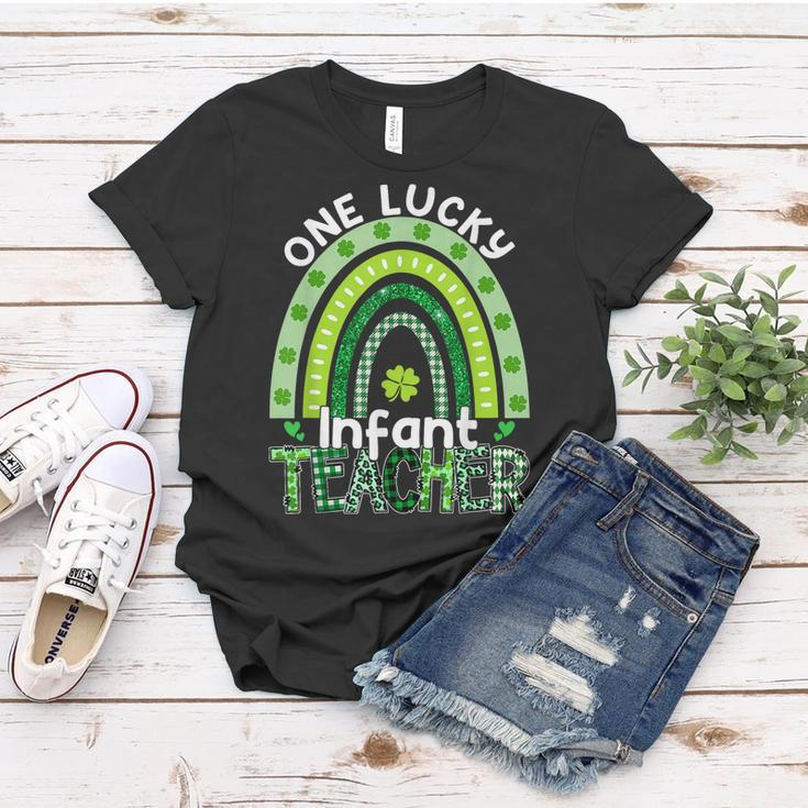 One Lucky Infant Teacher St Patricks Day Teacher Rainbow Women T-shirt Funny Gifts