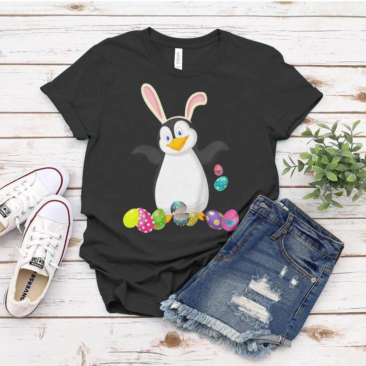 Penguin And Bunny Rabbit Hat Easter Eggs Happy DayShirt Women T-shirt Unique Gifts