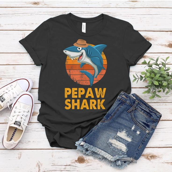 Pepaw Shark Vintage Papa Opa Vatertag Geschenke Frauen Tshirt Lustige Geschenke