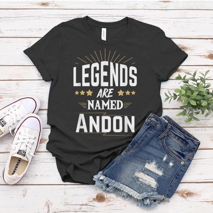 Personalisiertes Legends Are Named Andon Frauen Tshirt, Sternen-Design Unisex Lustige Geschenke