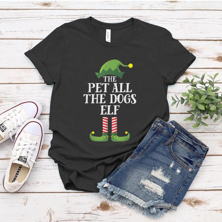 Pet All The Dogs Elf Matching Family Group Christmas Pajama V2 Women T-shirt Unique Gifts