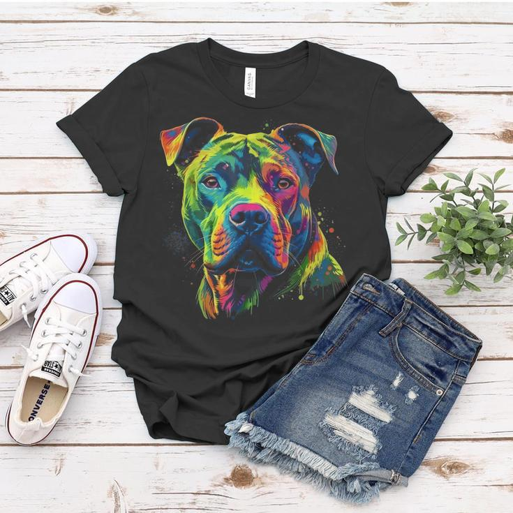 Pit Bull Mom Dog Lover Colorful Artistic Pitbull Owner Women Women T-shirt Personalized Gifts
