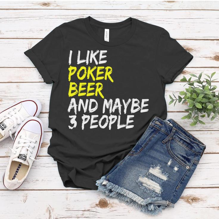 Pokerkarten Spruch Pokerrunde I Like Beer Poker Frauen Tshirt Lustige Geschenke