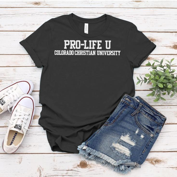 Pro Life U Colorado Christian University Women T-shirt Unique Gifts